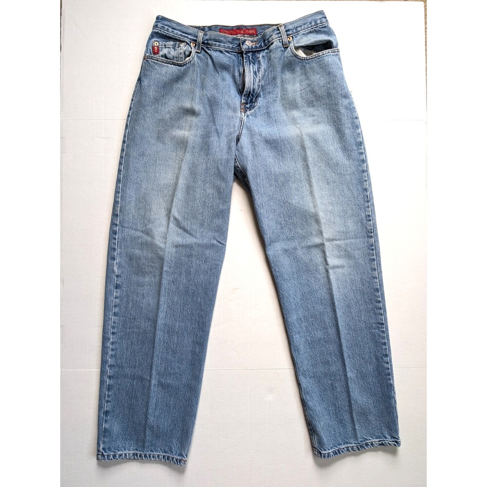 Vintage Guess Jeans Mens 36 x 32 Light Wash Denim Style 10106 Cut DP579